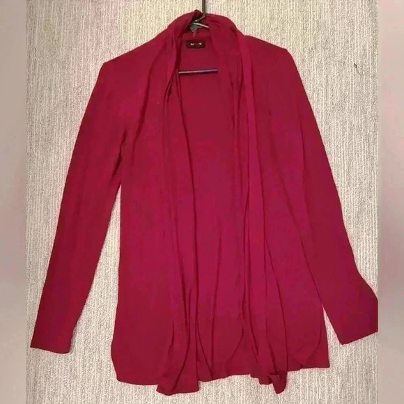 Large Deep red waterfall cardigan - Picture 1 of 4